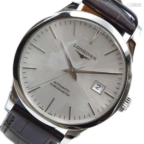 Longines Record L2.821.4.72.2 Stainless Steel Silver Automat...