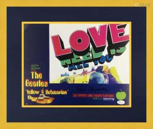 Ron Campbell Beatles Yellow Submarine Signed Lobby Card L/ED...