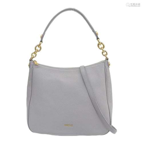 Furla FURLA Bag Ladies Shoulder Handbag 2way Leather Gray Di...