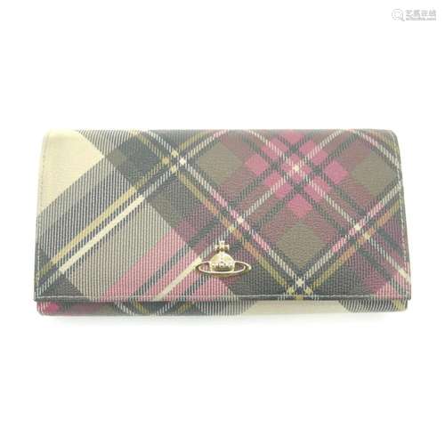 Vivienne Westwood orb check long wallet