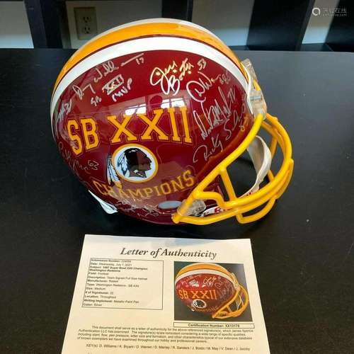 Beautiful 1987 Washington Redskins SB Champs Team Signed Sup...