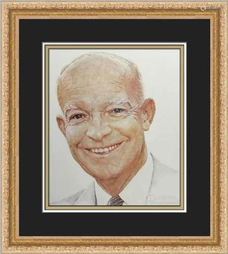 Norman Rockwell Dwight D. Eisenhower Custom Framed Print