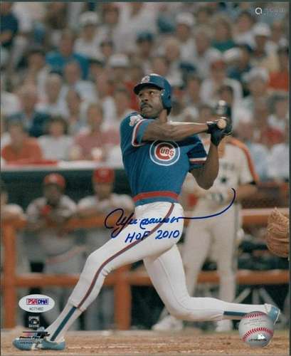 Andre Dawson Cubs HOF Inscribed/Signed 8x10 Photo PSA/DNA 13...