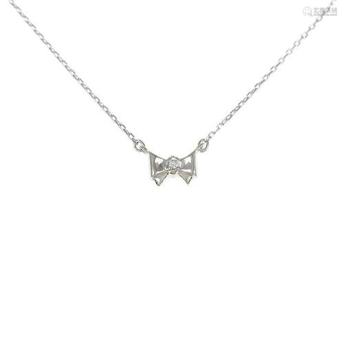 Star JEWELRY Ribbon Diamond Necklace