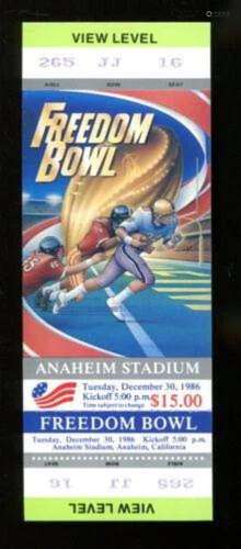 1986 Freedom Bowl Full Ticket Washington v Colorado Ex 23105