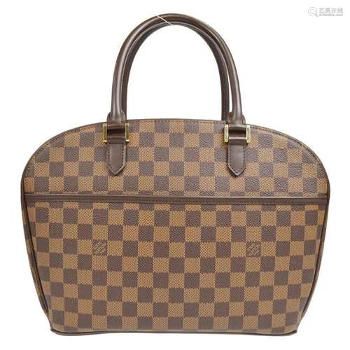 LOUIS VUITTON SARRIA HORIZONTAL HAND BAG DAMIER EBENE N51282...