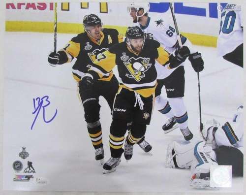 Bryan Rust Penguins 2016 Stanley Cup Autographed/Signed 11x1...