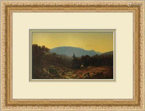 Sanford Robinson Gifford Sketch of Hunter Mountains Newly Cu...