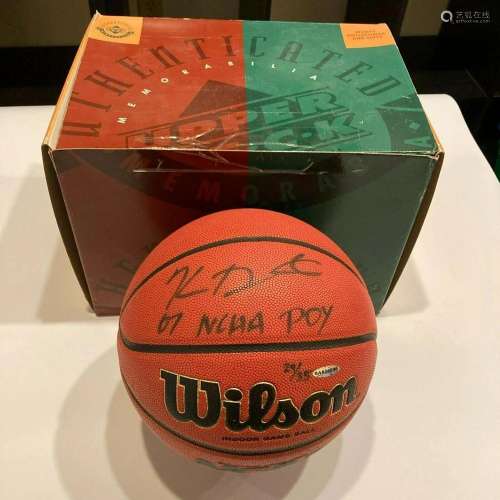Kevin Durant 2007 NCAA Player Of The Year Rookie Signed Bask...