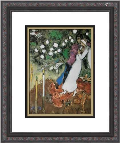 Marc Chagall The Three Candles Custom Framed Print