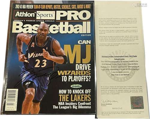 Michael Jordan Signed Autographed Magazine Athlon Sports Pro...