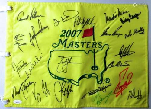 Masters Champions Multi Signed Autographed Pin Flag 2007 Pal...