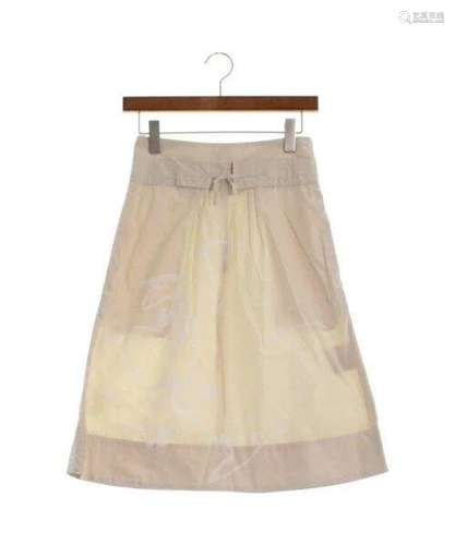 JIL SANDER Knee-length Skirt BeigexWhite(Total pattern)