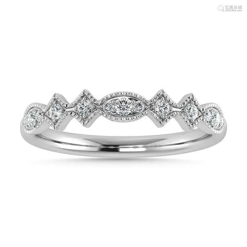 Diamond 1/5 Ct.Tw. Stack Band in 14K White Gold