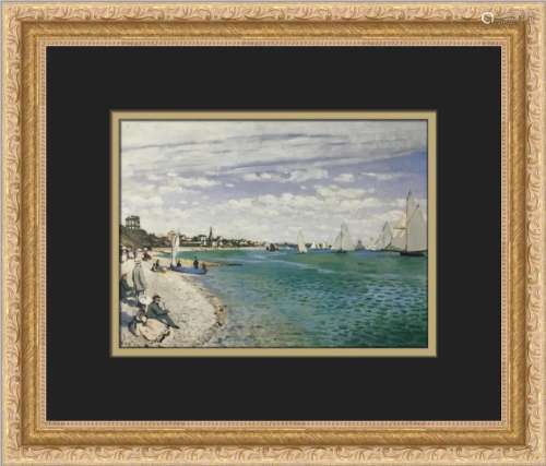 Claude Monet The Regatta at Sainte-Adresse Custom Framed Pri...