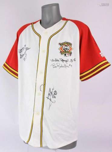 1994 All Star Game Original Jersey Signed By Legends Carl Ya...