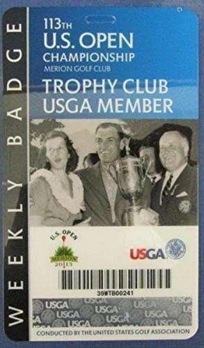 2013 U.S. Open 113th Member Ticket Badge PGA Merion Golf Clu...