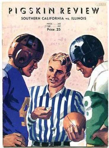 1939 USC v Illinois Football Program Ex Condition