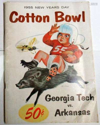 1954 Cotton Bowl Program Arkansas v Georgia Tech MVP George ...