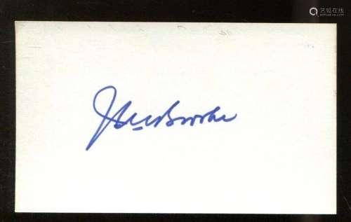 J. Madison Brooks Signed Index Card 3x5 Autographed East Ten...