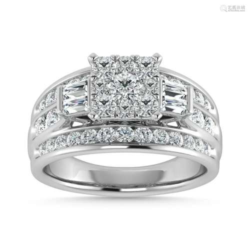 Diamond 1 1/2 Ct.Tw. Engagement Ring in 10K White Gold