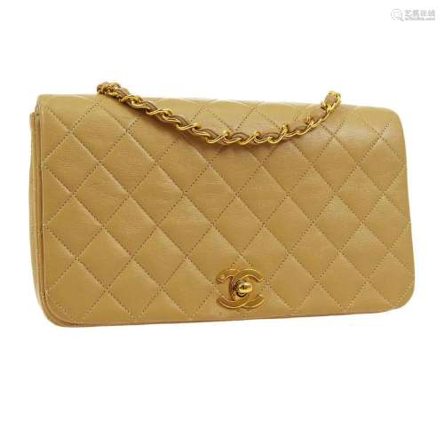 CHANEL Quilted Full Flap Single Chain Shoulder Bag 1462438 B...
