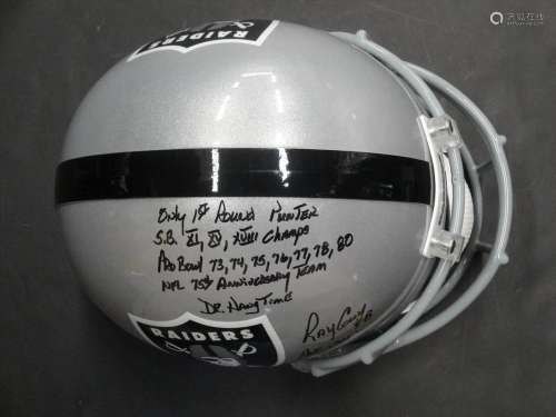 Ray Guy Hand Signed Super Stat Full Size Helmet Dr. Hangtime...