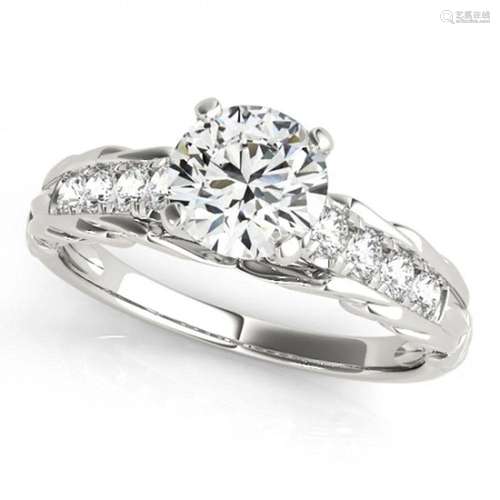 1.20 ctw Certified VS/SI Diamond Ring 18k White Gold