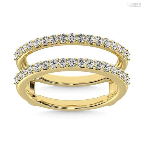 Diamond 1/4 Ct.Tw. Guard Ring in 10K Yellow Gold