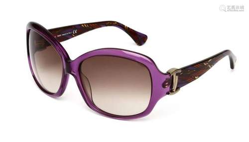 Tod's TO2181F 59-15-130 Purple Multi Women's Sunglas...