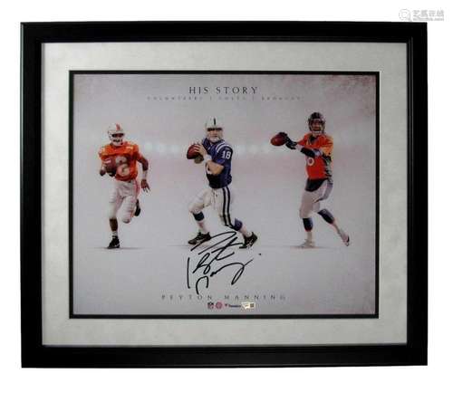 Peyton Manning Autographed 16x20 Photo Indianapolis Colts Fr...