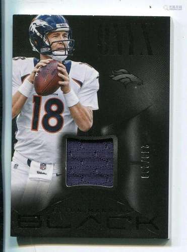 Peyton Manning 2013 Panini Onyx Black Game Worn Jersey /299 ...