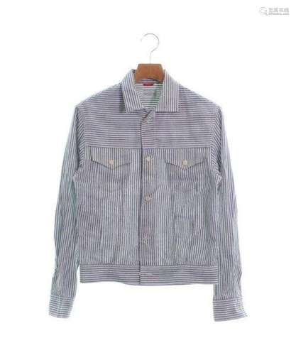 Bagutta Casual Jackets WhitexBlue(Stripe Pattern) 37(about x...