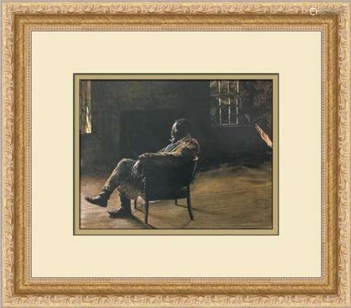 Andrew Wyeth Monologue Custom Framed Print