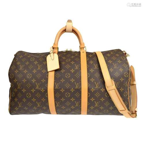 LOUIS VUITTON KEEPALL BANDOULIERE 50 HANDBAG MONOGRAM M41416...