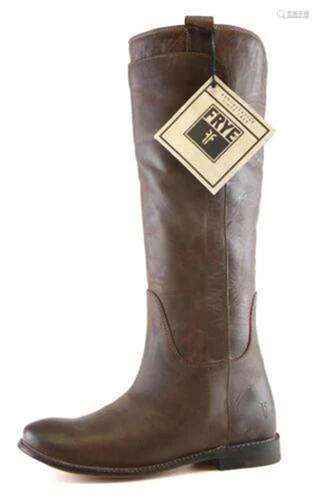 FRYE Paige Tall Leather Riding Boot Brown Women Sz 6 B 6809 ...