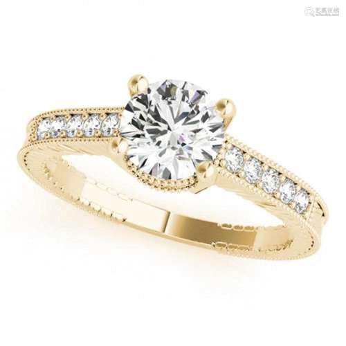 1.75 ctw Certified VS/SI Diamond Antique Ring 18k Yellow Gol...