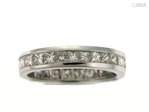 Princess Diamond Eternity Ring In 18k White Gold (1.85 Ct. T...