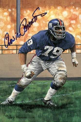 Roosevelt Brown Signed Goal Line Art Card GLAC Autographed G...