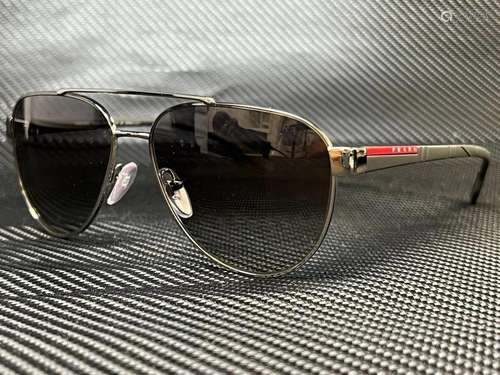 PRADA LINEA ROSSA PS 54TS 5AV3M1 Gunmetal Pilot 58 mm Men...