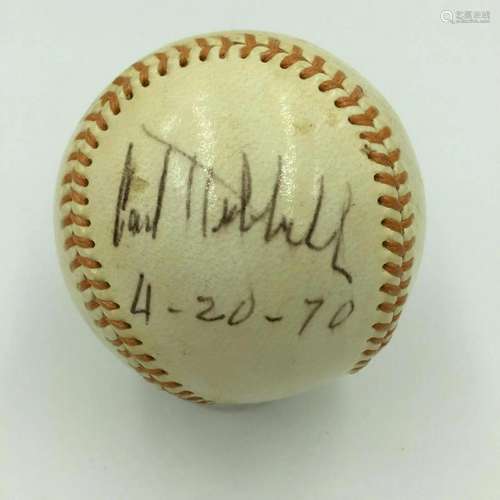 Vintage 1970 Carl Hubbell Single Signed Baseball Pre Stroke ...