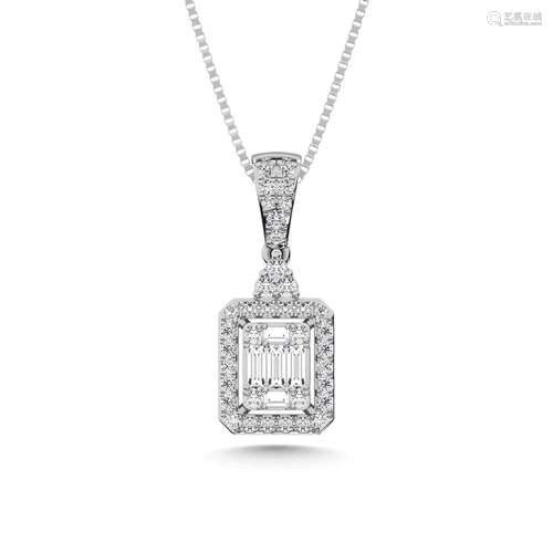 14K White Gold Diamond 1/3 Ct.Tw. Fashion Pendant