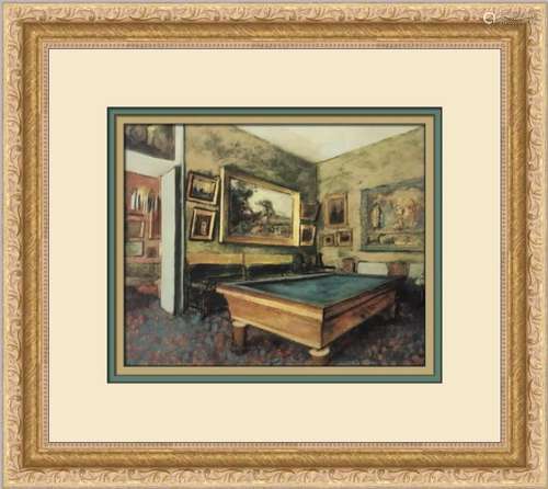 Edgar Degas The Billiard Room at Menil-Hubert Custom Framed ...