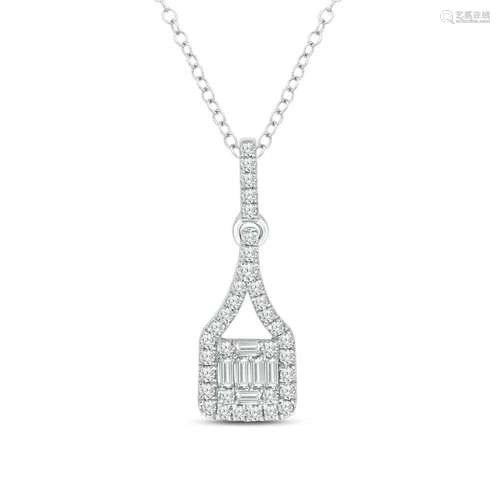 14K White Gold Diamond 1/3 Ct.Tw. Fashion Pendant