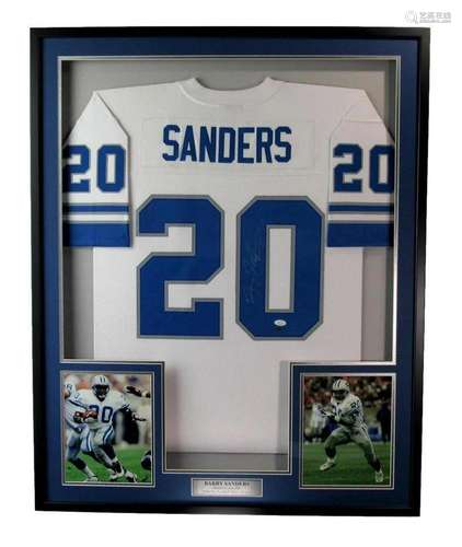 Barry Sanders HOF Autographed Football Jersey w/ Photos Lion...