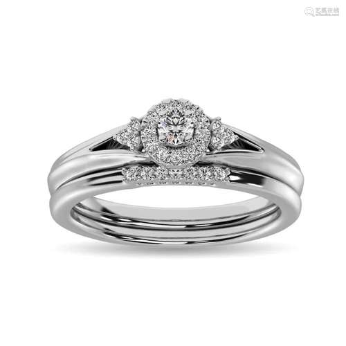 Diamond Bridal Ring 1/4 ct tw in Round-cut 10K White Gold