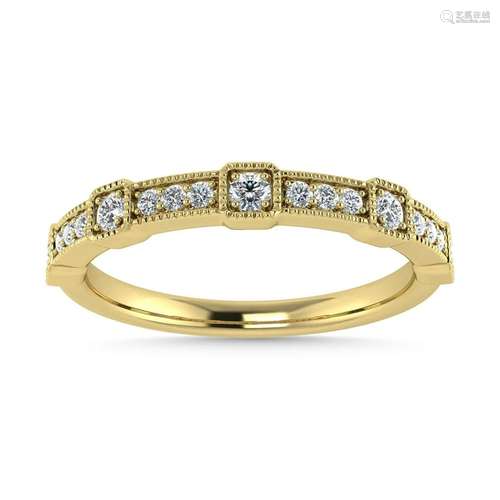 Diamond 1/6 Ct.Tw. Stackable Band in 14K Yellow Gold