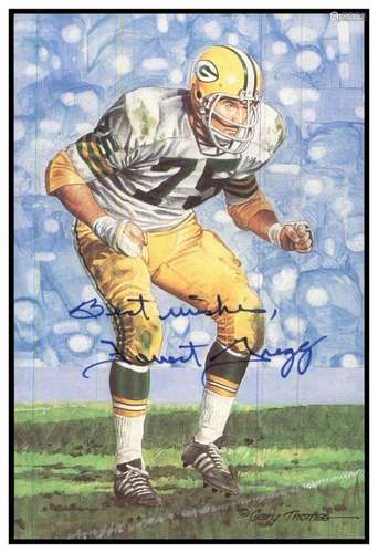 Forrest Gregg Signed Goal Line Art Card GLAC Autographed Pac...