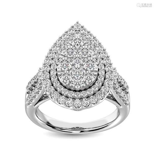 14K White Gold 2 Ct.Tw. Diamond Engagement Ring