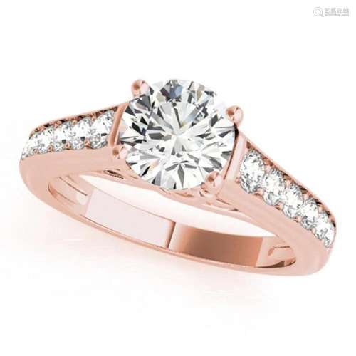 1 ctw Certified VS/SI Diamond Ring 14k Rose Gold